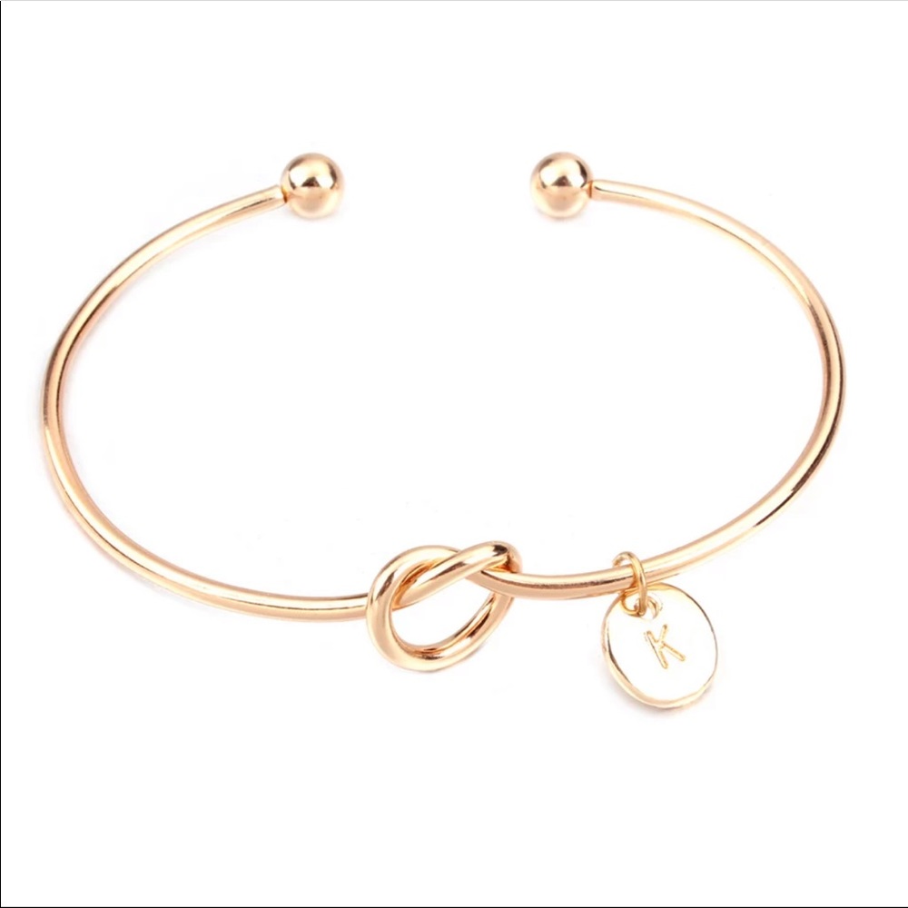 Gold bracelet letter K available